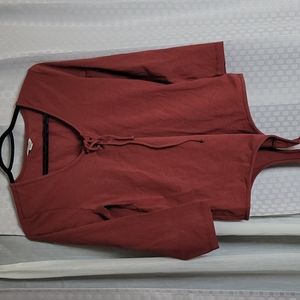 Burgundy body suit from guess in size 1xl